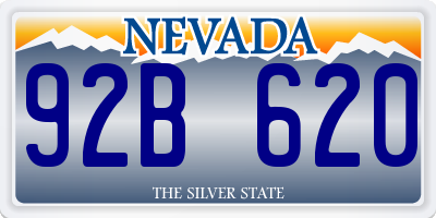 NV license plate 92B620