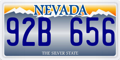 NV license plate 92B656