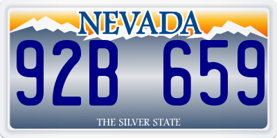 NV license plate 92B659