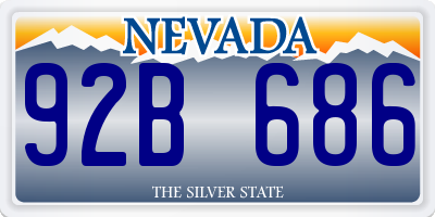 NV license plate 92B686