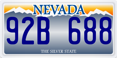 NV license plate 92B688