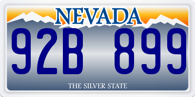 NV license plate 92B899