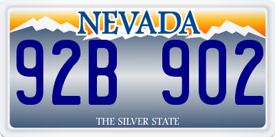 NV license plate 92B902