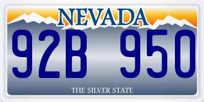 NV license plate 92B950