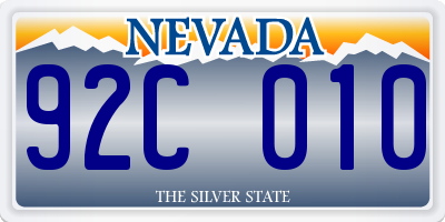 NV license plate 92C010