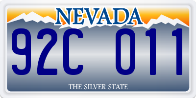 NV license plate 92C011