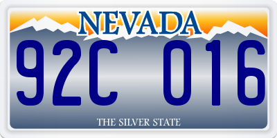 NV license plate 92C016