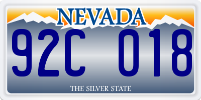 NV license plate 92C018