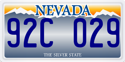 NV license plate 92C029
