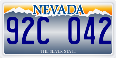 NV license plate 92C042