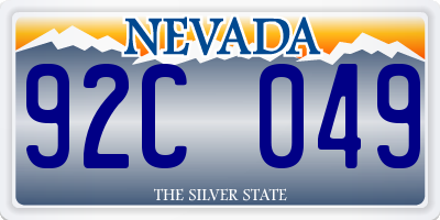 NV license plate 92C049