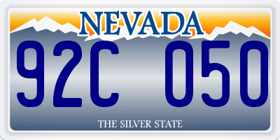 NV license plate 92C050