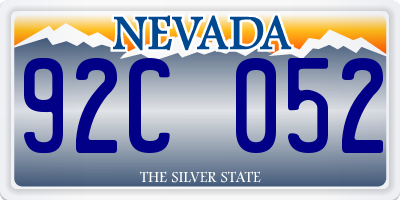 NV license plate 92C052