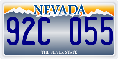 NV license plate 92C055