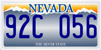 NV license plate 92C056