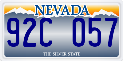 NV license plate 92C057