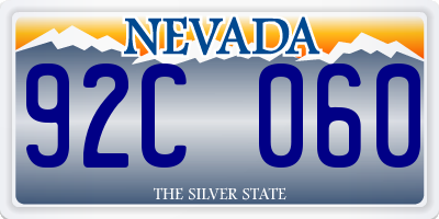 NV license plate 92C060