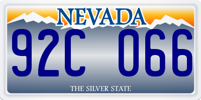 NV license plate 92C066
