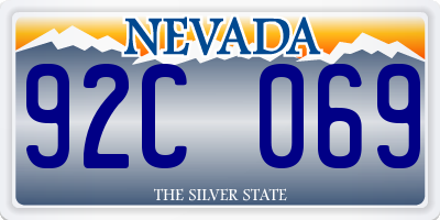 NV license plate 92C069