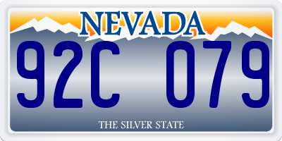 NV license plate 92C079