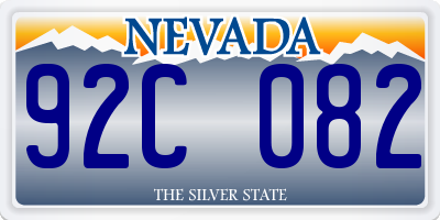 NV license plate 92C082