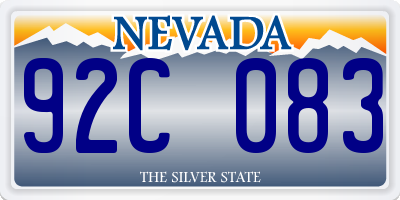 NV license plate 92C083