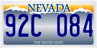 NV license plate 92C084