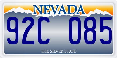 NV license plate 92C085