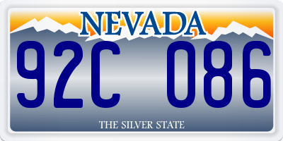 NV license plate 92C086