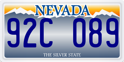 NV license plate 92C089