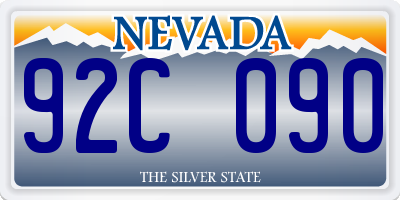 NV license plate 92C090