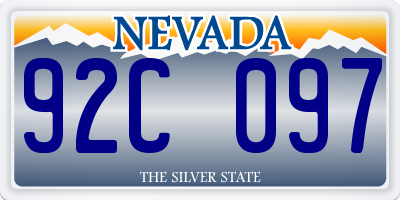 NV license plate 92C097