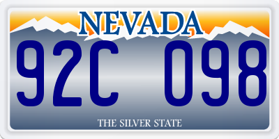 NV license plate 92C098