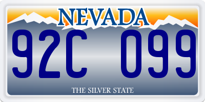 NV license plate 92C099