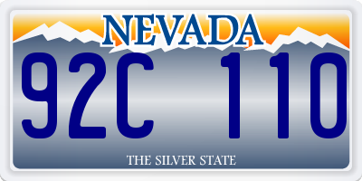 NV license plate 92C110