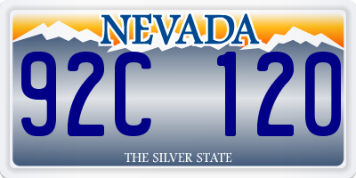 NV license plate 92C120