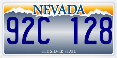 NV license plate 92C128