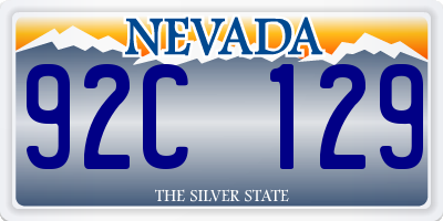 NV license plate 92C129