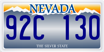 NV license plate 92C130