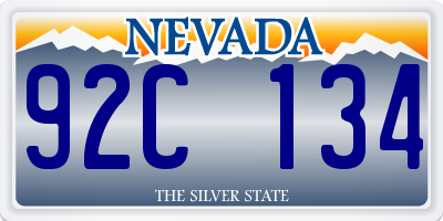 NV license plate 92C134