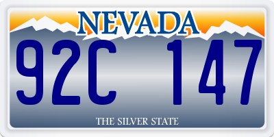 NV license plate 92C147