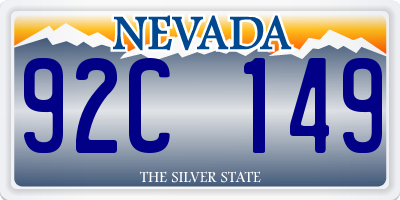 NV license plate 92C149