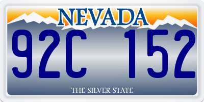 NV license plate 92C152