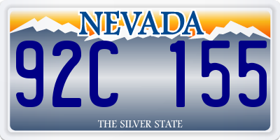 NV license plate 92C155