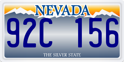 NV license plate 92C156