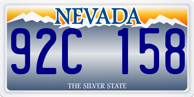 NV license plate 92C158