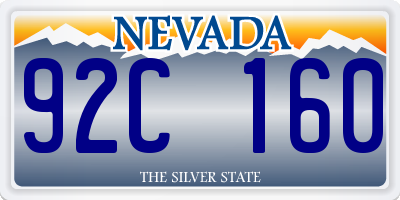 NV license plate 92C160