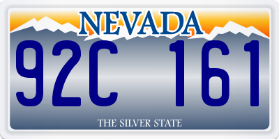 NV license plate 92C161