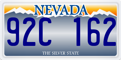 NV license plate 92C162