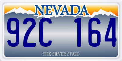 NV license plate 92C164